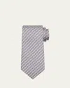 Ferragamo Men's Micro-elephant And Gancio Jacquard Silk Tie In Multi