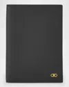 Ferragamo Calfskin Bi-fold Credit Card Case Billfold In Nero