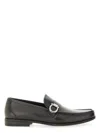 Ferragamo Moccasin With Gancini Ornament In Dark Brown