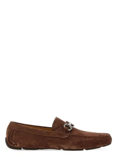 FERRAGAMO MEN'S MOCCASIN ORNAMENT GANCINI LOAFER