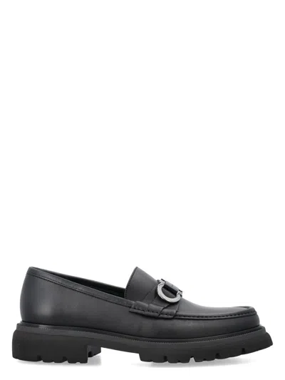 FERRAGAMO MEN'S MOCCASIN WITH GANCINI ORNAMENT LOAFER