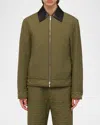 Ferragamo Monogram-pattern Jacket In Olive