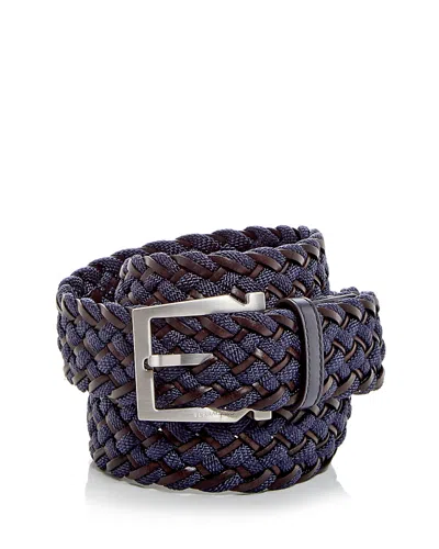 Ferragamo Men's Nastro Woven Belt - Exclusive In Blue