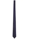 Ferragamo Navy Blue Solid Tie In Blue