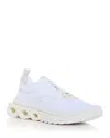 Ferragamo Nima Skin Leather Running Sneakers In Bianco