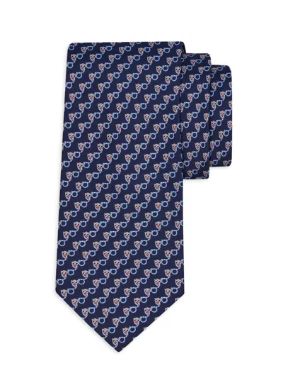 Ferragamo Owl-print Silk Tie In Multi