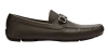 Ferragamo Men Parigi Gancini Leather Drivers Loafers Pebbled T Moro In Brown