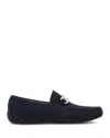 Ferragamo Driver With Gancini Ornament In Midnight
