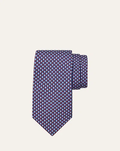 FERRAGAMO MEN'S PING-PONG PRINT SILK TIE