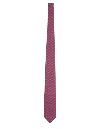 Ferragamo Silk Tie In Pink