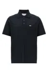 Ferragamo V-neck Polo With Jacquard Pocket Detail In Blue