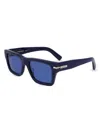 Ferragamo Geometric Frame Sunglasses In Blue