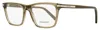 Ferragamo Men's Rectangular Eyeglasses Sf2959n 278 Transparent Sand 55mm In Multi