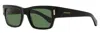 Ferragamo Sf2011s Rectangular Rivet Acetate Sunglasses In Black