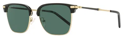 Ferragamo Men's Rectangular Sunglasses Sf227s 703 Gold/black 53mm