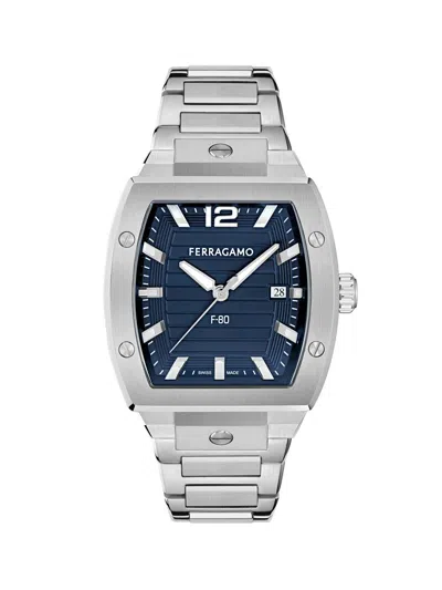 Ferragamo Men's Ren Stainless Steel Bracelet Watch/42mm In Silver