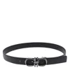 Ferragamo Reversible And Adjustable Gancini Belt In Black