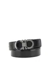 Ferragamo Men Reversible Belt In Black