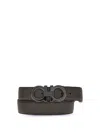 Ferragamo Men Reversible Gancini Belt In Brown