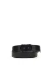 Ferragamo Men Reversible Gancini Belt In Black
