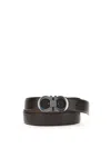 Ferragamo Men Reversible Gancini Belt In Brown