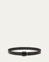 Ferragamo Adjustable Gancini Belt In Black