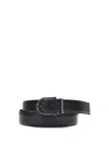 Ferragamo Black Belt With Gancini Buckle In Leather Man In Black