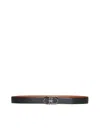 Ferragamo Men Reversible Leather Belt In Black