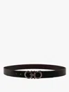 Ferragamo Men Reversible Leather Belt In Pattern