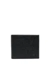 Ferragamo Black Gancini Coin Pocket Wallet In Black