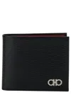 Ferragamo Revival Gancini Black Wallet In Black