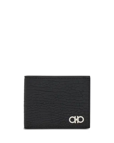 Ferragamo Men's Revival Gancini Wallet In Black