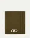 Ferragamo Credit Card Holder In New Olive Caffe