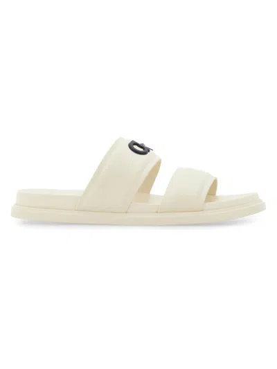 Ferragamo Gancini Ornament Slides In Neutral