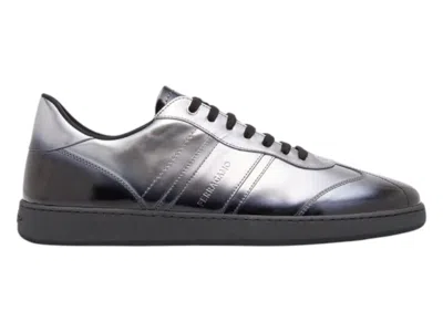 Pre-owned Ferragamo Men's Salvatore  Achille Sneaker Sneakers In Black/silver In Multi
