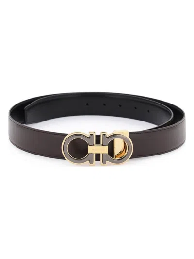 FERRAGAMO MEN'S SALVATORE REVERSIBLE GANCINI BELT