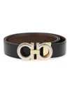 Ferragamo Gancini Buckle Leather In Mixed Colours