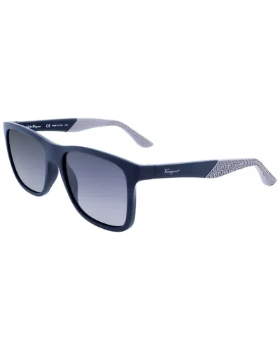 Ferragamo Men's Sf1028s 56mm Sunglasses In Blue