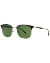 Ferragamo Men's Rectangular Sunglasses Sf227s 703 Gold/black 53mm