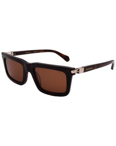 Ferragamo Men's Sf2015s 53mm Sunglasses In Brown