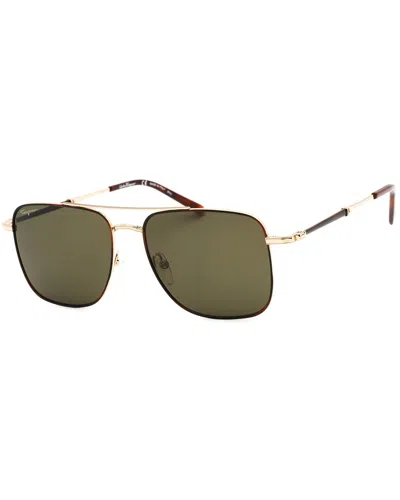 Ferragamo Men's Sf266s 56mm Sunglasses In Gold