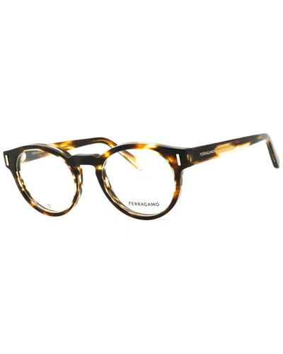 Ferragamo Men's Sf2998 50mm Optical Frames In Brown
