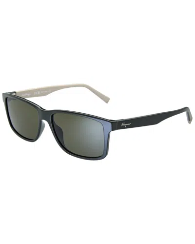 Ferragamo Men's Sf938s 57mm Sunglasses In Black
