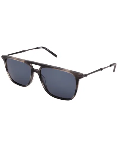 Ferragamo Men's Sf966s 57mm Sunglasses In Grey