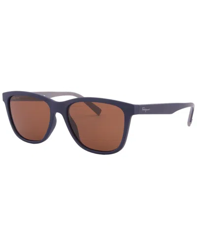 Ferragamo Men's Sf998s 57mm Sunglasses In Blue