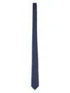 Ferragamo Geometric Pattern Silk Tie In Blue