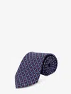 Ferragamo Gancini Jacquard Silk Tie In Blue
