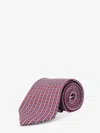 Ferragamo Gancini Jacquard Silk Tie In Multi