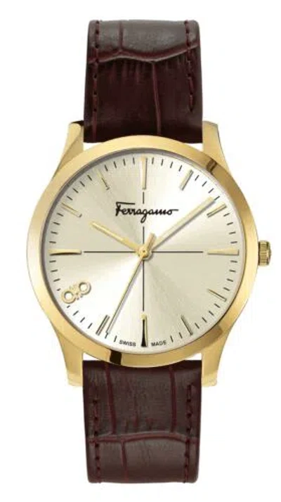 Pre-owned Ferragamo Men's Slim 40mm Quartz Watch Sfud00321