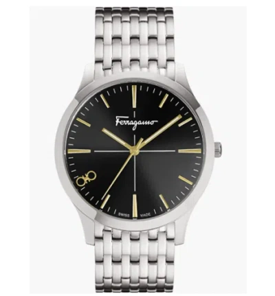 Pre-owned Ferragamo Men's Slim 40mm Quartz Watch Sfud00421